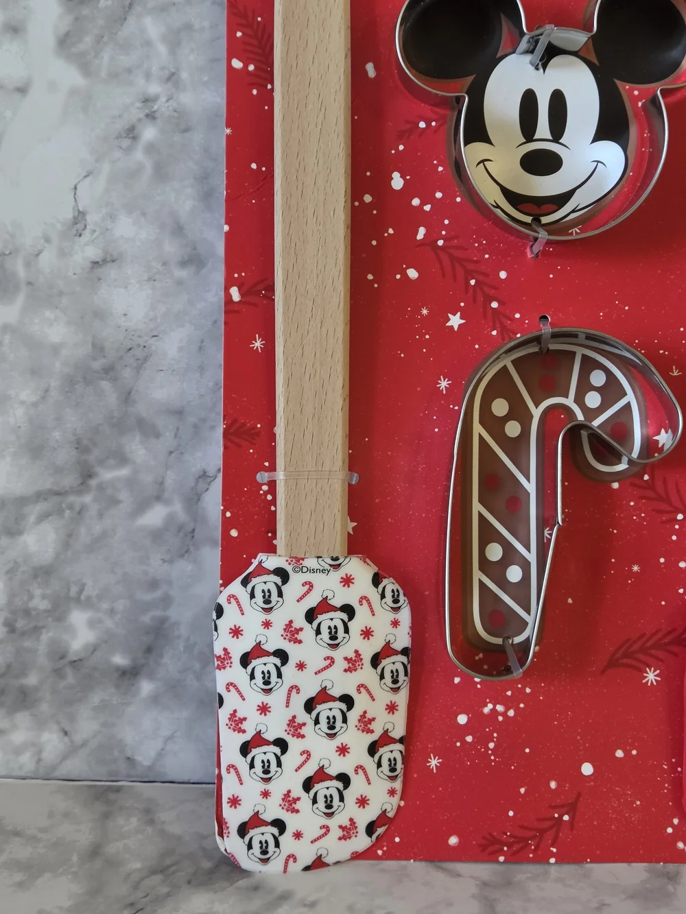 Disney Mickey Silicone Spatula & Cookie Cutter Set - Red, White